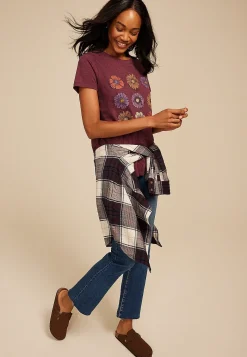 Maurices Tees|Graphics-Stacked Fall Floral Classic Fit Graphic Tee