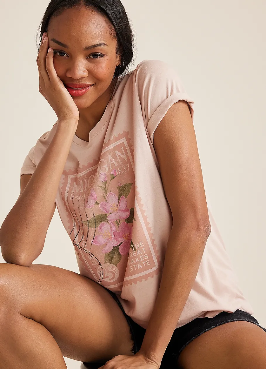 Maurices Tees|Graphics-State Stamp Classic Fit Graphic Tee