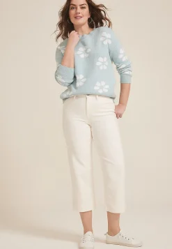 Maurices Crops & Capris-Stretch Twill High Rise Wide Leg Pant
