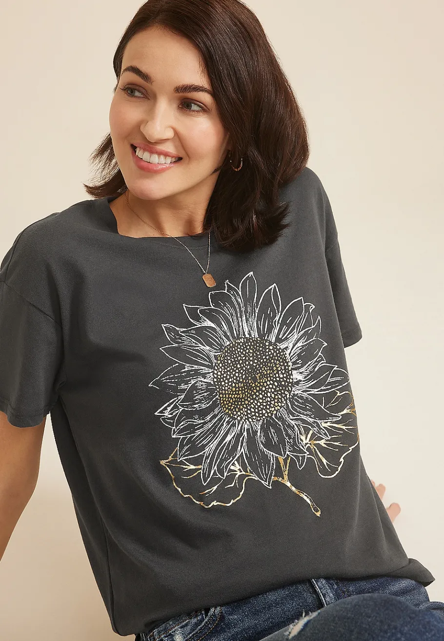 Maurices Tees|Graphics-Sunflower Relaxed Fit Graphic Tee