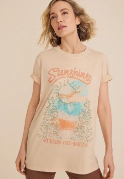 Maurices Tees|Graphics-Sunshine Feeds The Soul Oversized Fit Graphic Tee
