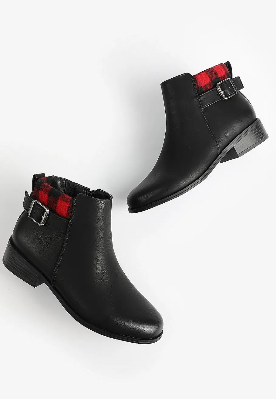 Maurices Shoes|Boots-SuperCush Brooke Buffalo Plaid Collar Boot