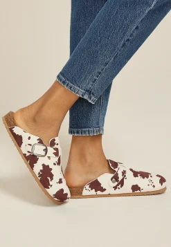Maurices Shoes|Flats-SuperCush Chloe Cowprint Closed Toe Footbed Clog