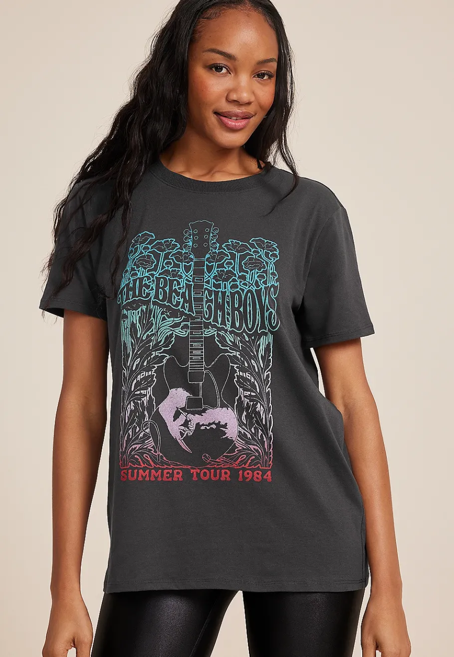 Maurices Tees|Graphics-The Beach Boys Summer Tour 1984 Oversized Fit Graphic Tee