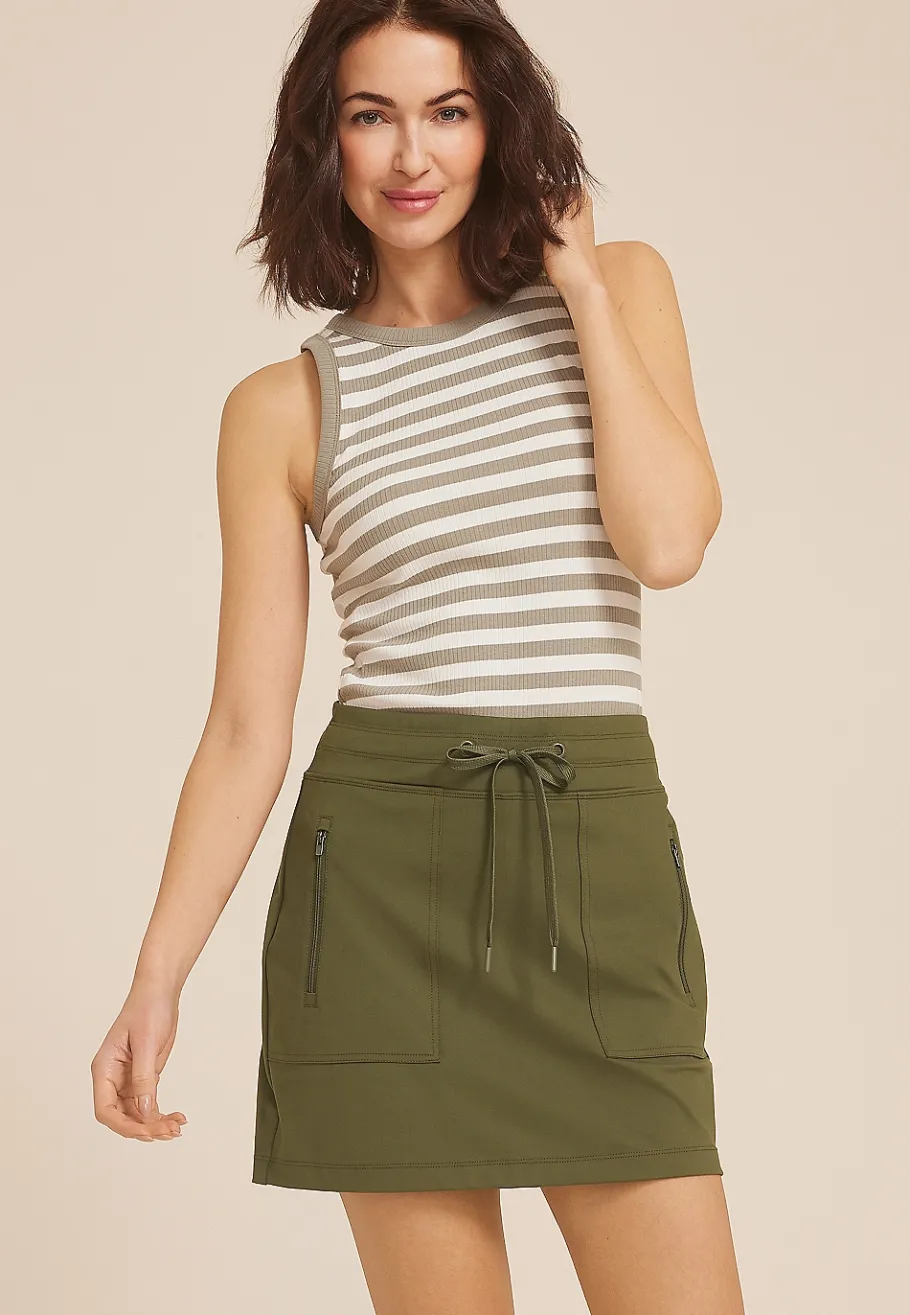 Maurices Skirts-Traveler Zip Pocket Utility Skort