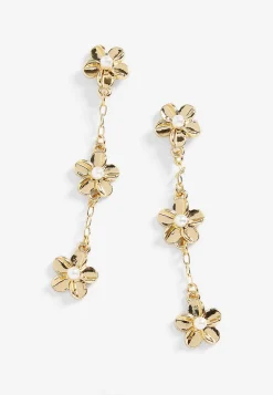Maurices Earrings-Triple Floral Linear Earrings