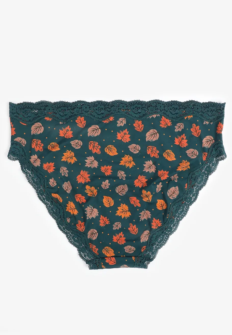 Maurices Panties|Panties-True Stretch Jersey Fall Leaves High Waist Bikini Panty