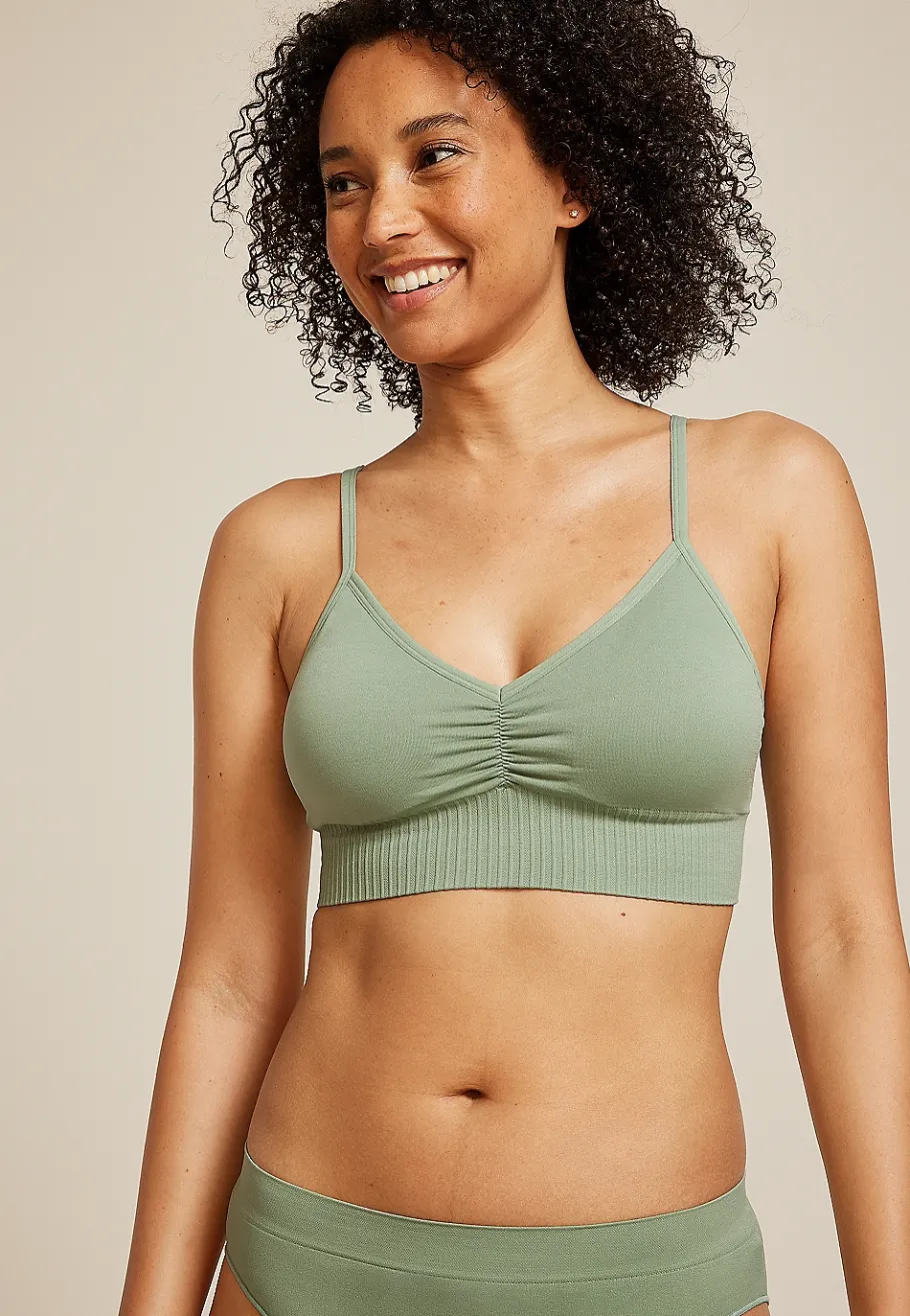 Maurices Bralettes|Bralettes-True Stretch Seamless Cinched Front Bralette