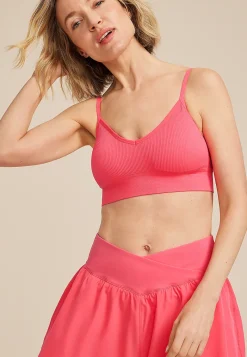 Maurices Bralettes|Bralettes-True Stretch Seamless Ribbed V Neck Bralette