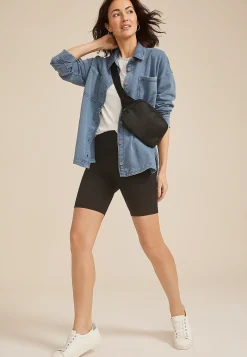 Maurices Plaid & Button Down Shirts|Jackets-Washed Knit Denim Shacket
