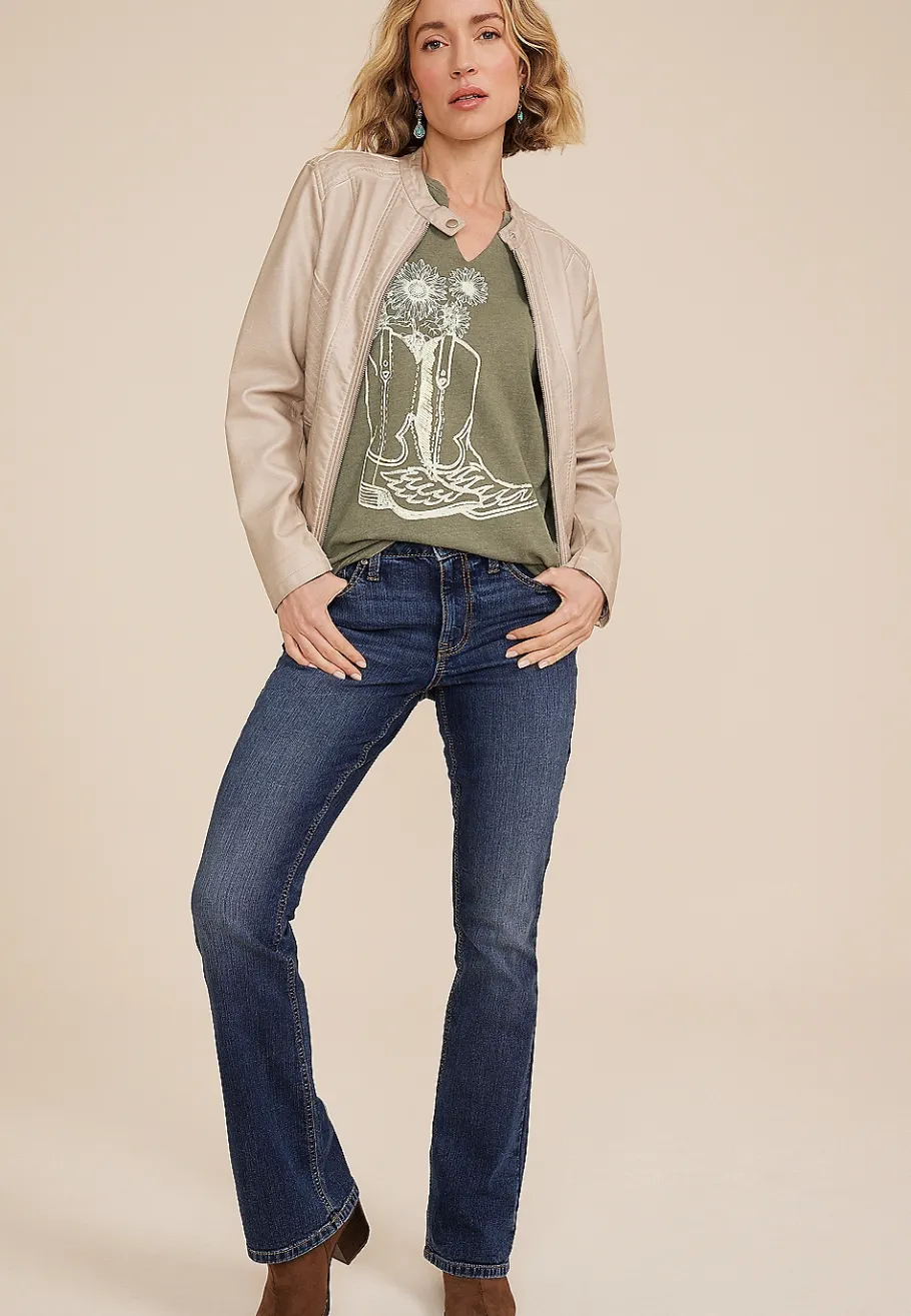 Maurices Tees|Graphics-Western Floral Boots Classic Fit Graphic Tee