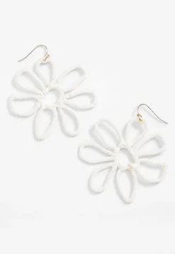 Maurices Earrings-Floral Raffia Earrings