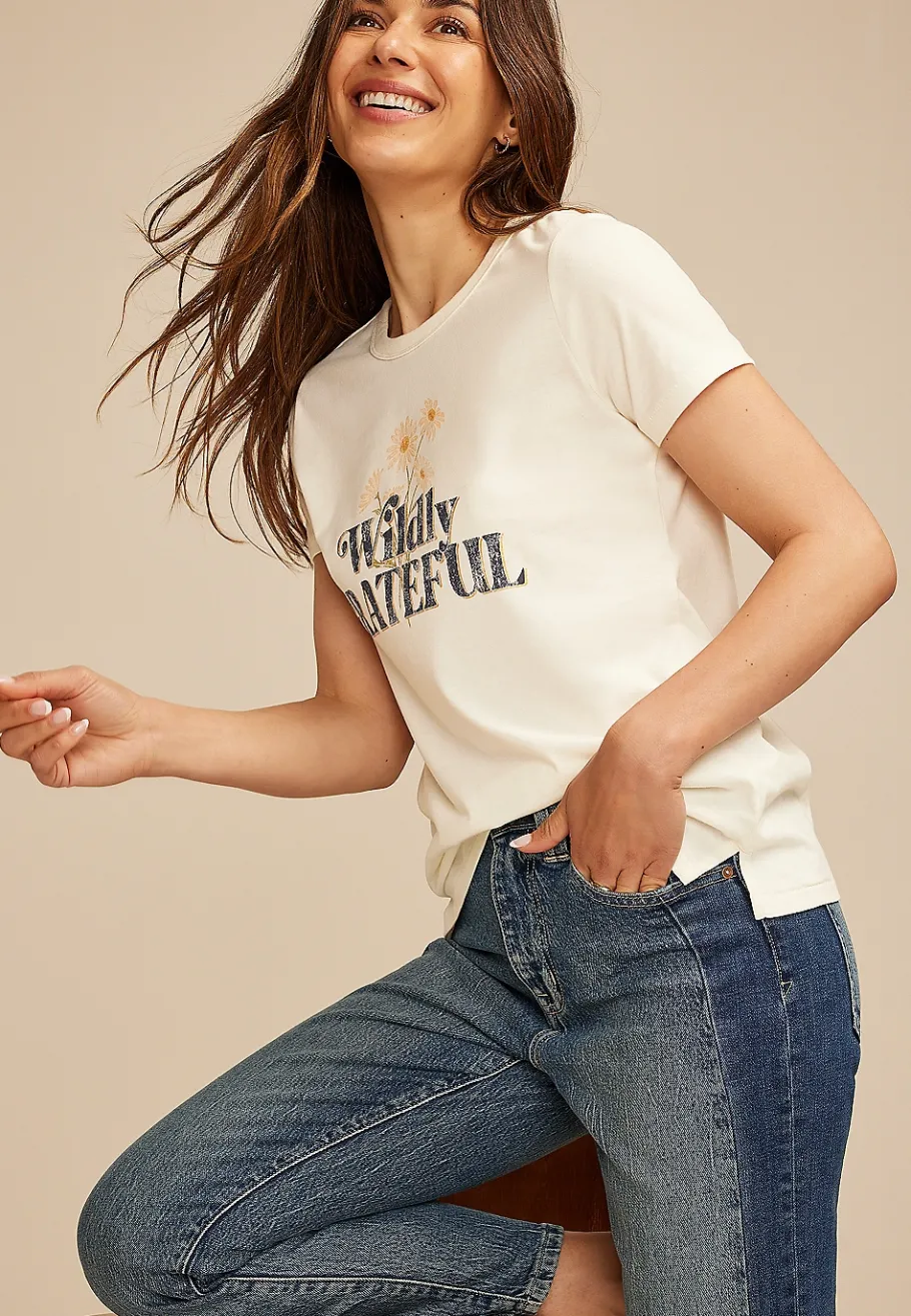 Maurices Tees|Graphics-Wildly Grateuful Classic Fit Graphic Tee